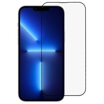 For iPhone 14 Pro Max 6,7 tommers HD-silkeutskrift herdet glassfilm heldekkende Anti-fingeravtrykk Raskheftende skjermbeskytter