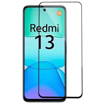 For Xiaomi Redmi 13 5G / 13 4G Herdet Glass Full Skjermbeskytter Full Lim Silketrykk Skjermfilm