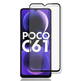 AMORUS for Xiaomi Poco C61 4G / Redmi A3 4G Skjermbeskytter Anti-Ripe Herdet Glassfilm - Svart