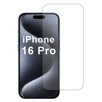 For iPhone 16 Pro Skjermbeskytter Høyt Aluminiumsilikonglass 2.5D 9H Hardhet