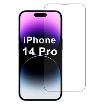 Til iPhone 14 Pro Skjermbeskytter 2.5D Klar Høyaluminiums-silikonglassfilm