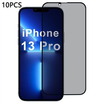 10 stk / Pakke For iPhone 13 Pro Skjermbeskytter 28-graders Anti-Kikke 2.5D Silketrykk Film