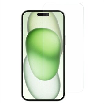 For iPhone 16 Skjermbeskytter 2.5D Høyaluminium-silikonglassfilm Elektrobelagt belegg