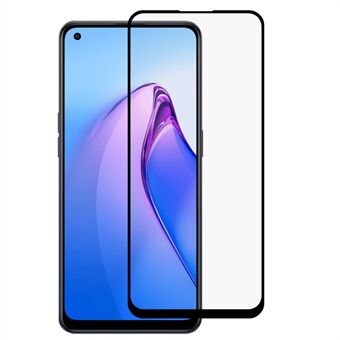 For Oppo Reno8 Z 5G Sidelim 9D herdet glassfilm, høygjennomsiktig silkeutskrift heldekkende skjermbeskytter