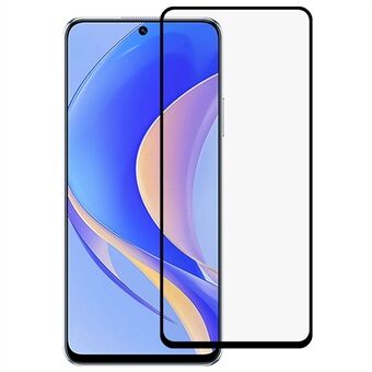 For Huawei nova Y90 4G Heldekkende 9D herdet glassfilm Høy gjennomsiktig silkeutskrift Sidelim skjermbeskytter