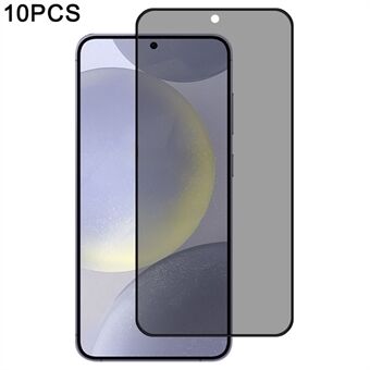 10 stk / pakke for Samsung Galaxy S24 skjermbeskytter 28-graders anti-spion 2.5D silketrykkfilm