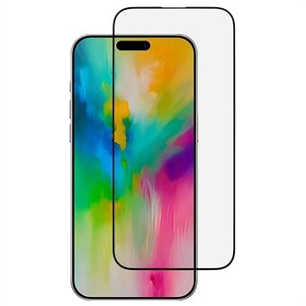 For iPhone 16 Pro skjermbeskytter ultra klar 9D buekanter herdet glassfilm komplett dekning