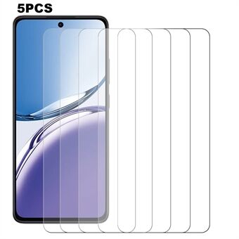 5 stk skjermbeskytter for Oppo Reno12 F 4G, 0,3 mm herdet glass, klar film