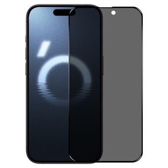 NORTHJO A++ For iPhone 16 Pro Skjermbeskytter Full Lim Silketrykk Anti-Spy Personvern Herdet Glass Film