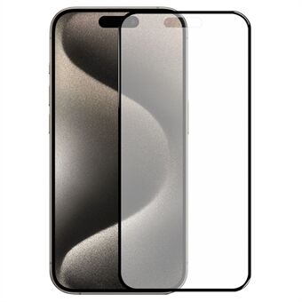 NORTHJO A++ For iPhone 15 Pro Skjermbeskytter Anti-Fingeravtrykk Full Dekning Matt Herdet Glassfilm