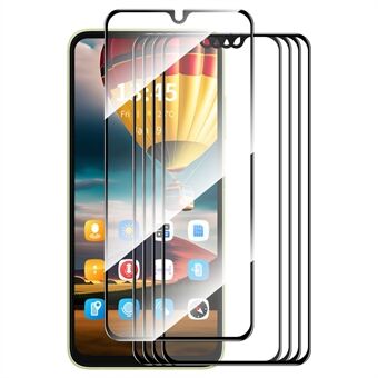 ENKAY HATT PRINCE 5 stk for Samsung Galaxy A06 Skjermbeskytter 0,26mm Silketrykk Høy Aluminiums-Silikonglass Film