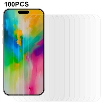 100STK for iPhone 16 Plus Skjermbeskytter Anti-Ripe Herdet Glass Film