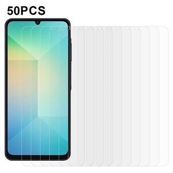 50STK for Samsung Galaxy A06 Skjermbeskytter Ultra Klar Full Lim Herdet Glass Film