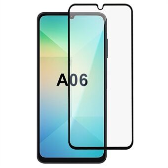 For Samsung Galaxy A06 Høyaluminium-silikonglass skjermbeskytter 2.5D Silketrykk