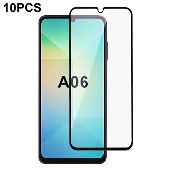 10 stk For Samsung Galaxy A06 Skjermbeskytter Silketrykkskant Full Lim Komplett Dekning