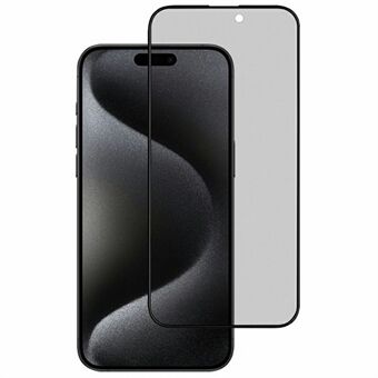 KZDOO For iPhone 16 Pro Anti-Peep Tempered Glass Skjermbeskytter Full Lim Silketrykk Skjermfilm