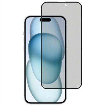 KZDOO For iPhone 16 Plus / 15 Plus / 14 Pro Max Anti-Peep Herdet Glass Skjermbeskytter Full Lim Silketrykk Skjermfilm