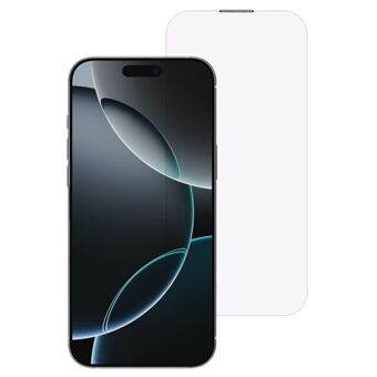 For iPhone 16 Pro Max Skjermbeskytter Krystallklar Lilla Lys Herdet Glassfilm Innebygd Støvbeskyttelsesnett