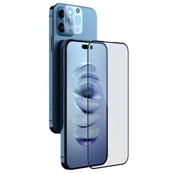 NILLKIN For iPhone 14 Pro 2 i 1 Anti-eksplosjon komplett dekker HD AGC Glass Herdet Glass Skjermbeskytter med kamerafilm
