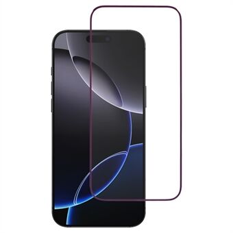 For iPhone 16 Plus / 15 Plus Herdet Glass Skjermbeskytter 3D Buet Kant Elektroplettert Farget Ramme