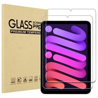 2 stk For iPad mini (2024) Herdet Glassfilm 2.5D Buekant Klart Skjermbeskytter