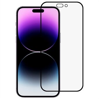 Anti-blue-ray skjermbeskytter for iPhone 14 Pro, skjermbeskytter i herdet glass med full deksel Silketrykkfilm
