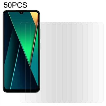 50 stk For Xiaomi Poco C75 4G / Redmi A3 Pro 4G / 14R 5G / 14C 4G Skjermbeskytter Ultra Klar Full Lim Herdet Glassfilm