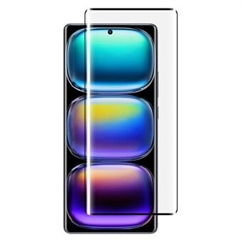 RURIHAI For Infinix Hot 50 Pro 4G Høy Aluminium-Silisium Glass Telefon Skjermbeskytter 3D Buet Side Lim Film