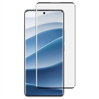 RURIHAI For Xiaomi Redmi Note 14 Pro+ 5G Høyaluminium-silisium glass skjermbeskytter 3D buet side limfilm