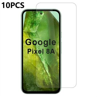 10 stk / pakke for Google Pixel 8a skjermbeskytter høy gjennomsiktighet beskyttelsesfilm