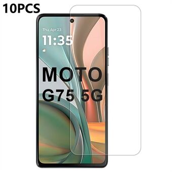 10 stk / pakke for Motorola Moto G75 5G Skjermbeskytter Høy gjennomsiktighet beskyttelsesfilm