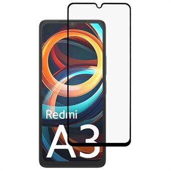 For Xiaomi Redmi A4 5G / A3 Pro 4G Skjermbeskytter Silketrykk Full Lim Herdet Glass Skjermfilm