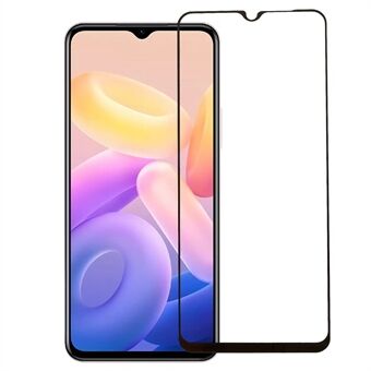 For vivo Y33s 5G hellim silkeutskrift Anti-eksplosjon herdet glassfilm Ultra klar full dekning telefonskjermbeskytter