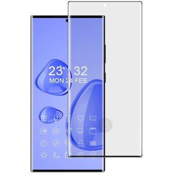 IMAK for Samsung Galaxy S23 Ultra 3D Anti-fingeravtrykk Buet herdet glassfilm Sidelim Ultra Clear Full Screen Protector