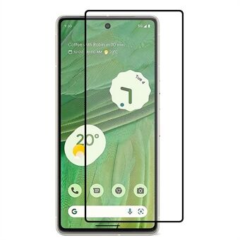 For Google Pixel 7 5G silkeutskrift komplett deksel Eksplosjonssikkert hellim Anti- Scratch herdet glass skjermbeskytterfilm