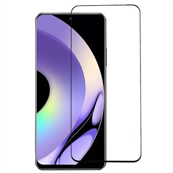 For Realme 10 Pro 5G full lim svart Edge silkeutskrift Skjermbeskytter i herdet glass Ultra klar film med full dekning