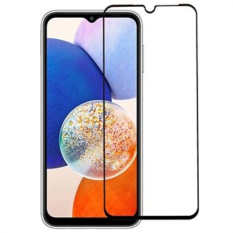 For Samsung Galaxy A14 5G 9H Hardhet Full Lim Herdet Glass Film Silke Utskrift Sekundær Herding Full Skjermbeskytter