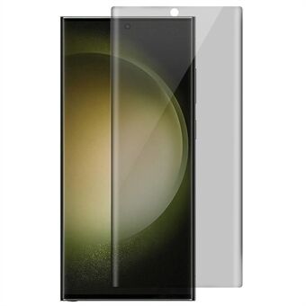 RURIHAI For Samsung Galaxy S23 Ultra Privacy Herdet glassfilm 3D buet sidelim Anti-kikk-skjermbeskytter