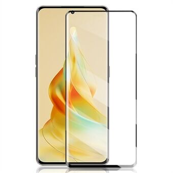 AMORUS For Oppo Reno8 T 5G / A1 Pro 5G Silkeutskrift herdet glassfilm 3D buet fulllim fullskjermbeskytter