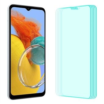 ENKAY HAT Prince 5 stk for Samsung Galaxy M14 5G høy aluminium-silisium Glass beskyttelsesfilm 2.5D Arc Edge Screen Protector