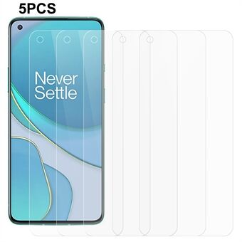 5 stk / pakke for OnePlus 8T skjermbeskytter Anti- Scratch HD Klar 0,3 mm 2,5D herdet glassfilm