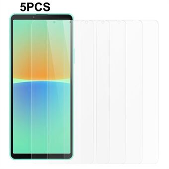 5 stk / pakke skjermbeskytter for Sony Xperia 10 IV 5G, 9H hardhet 0,3 mm 2,5D herdet glass beskyttelsesfilm