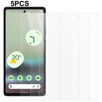 5 stk / pakke herdet glass skjermbeskytter for Google Pixel 6a, 2,5D 0,3 mm anti-fingeravtrykk skjermfilm