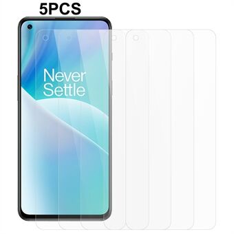 5 stk / sett Telefon skjermbeskytter for OnePlus Nord 2T 5G , herdet glass 2,5D 0,3 mm anti-eksplosjonsfilm