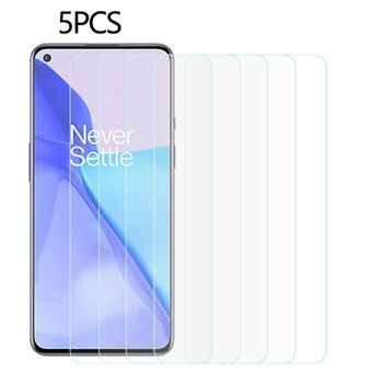 5 stk / pakke for OnePlus 9 (EU / USA versjon) skjermbeskytter 2,5D 0,3 mm Scratch herdet glassfilm