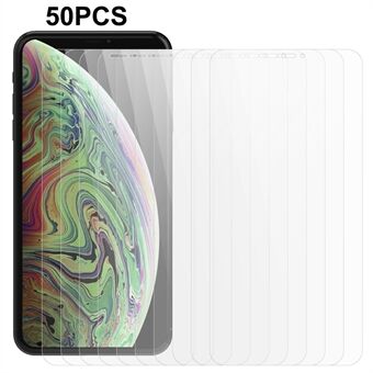 50 stk / sett for iPhone XS Max 2.5D 0.3mm Anti-eksplosjon telefon skjermbeskytter herdet glass film