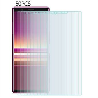 50 stk / sett for Sony Xperia 5 HD telefon skjermbeskytter 2.5D 0.3mm herdet glass anti-eksplosjonsfilm