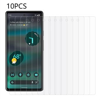 10 stk / sett for Google Pixel 7a anti-eksplosjonsfilm herdet glass 0,3 mm 2,5D HD klar telefonskjermbeskytter