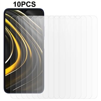 10 stk / sett for Xiaomi Poco M3 / Redmi 9T / 9 Power / Note 9 4G (Qualcomm Snapdragon 662) Skjermbeskytter herdet glass 0,3 mm 2,5D film
