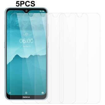 5 stk / pakke 0,3 mm skjermbeskytter for Nokia 6.2 / 7.2 , 2.5D 9H hardhet Ultra HD herdet glassfilm